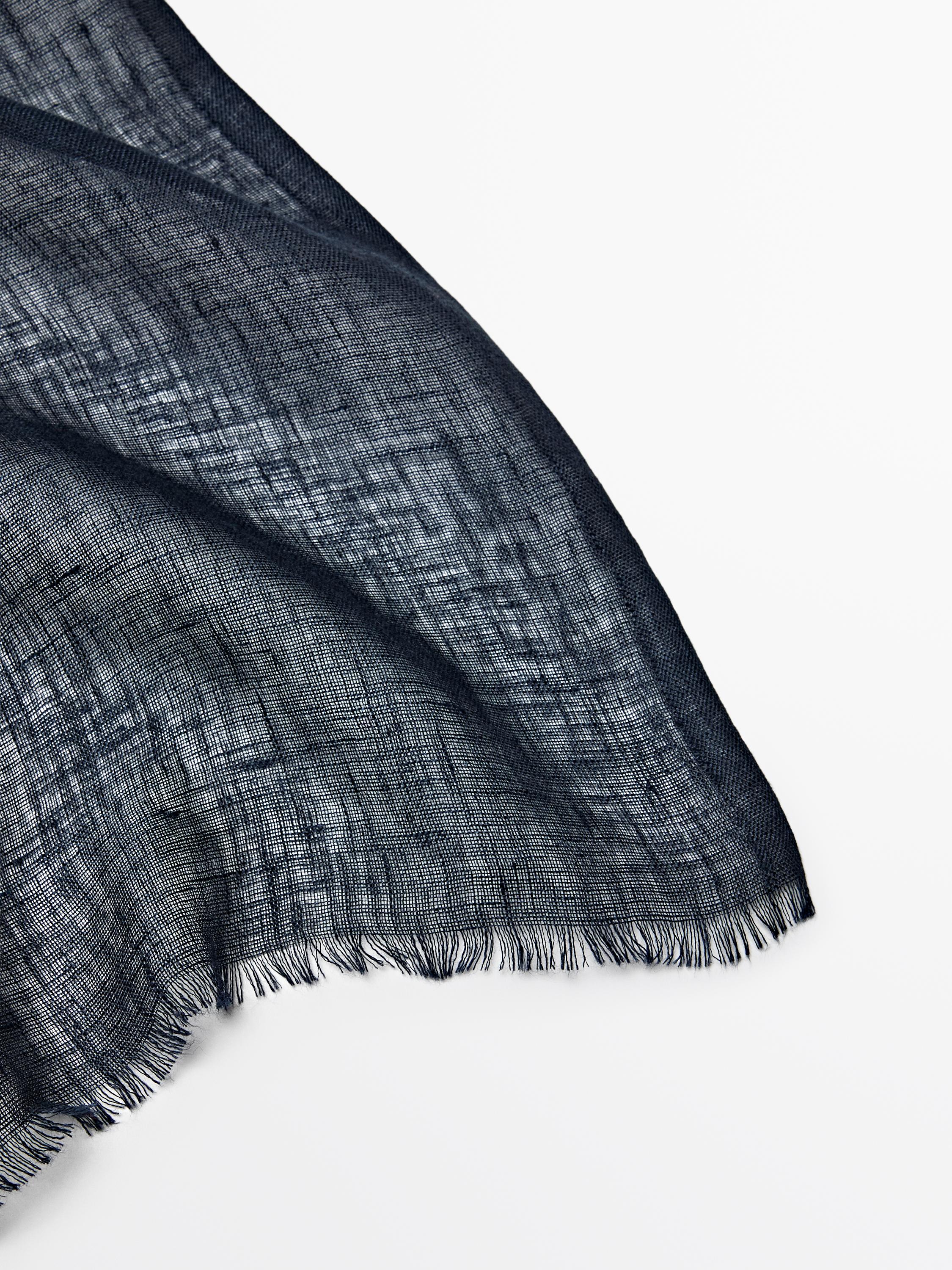 Foulard uni 100 % lin